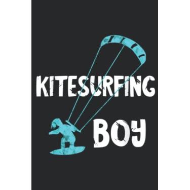 Imagem de Kitesurfing Boy Kite Surfer Windsurfer Surfing Kitesurfer Nice: Lined Journal Notebook To Do Schedule, Medium 6x9 Inches, 100 Pages, Printed Cover