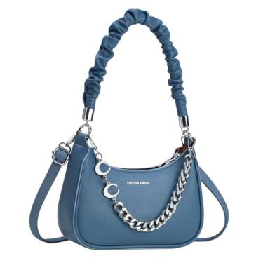 Imagem de Colaxi Mulheres Underarm Bag Bolsa casual para banquete pendulares feriados Shopping Street, Azul