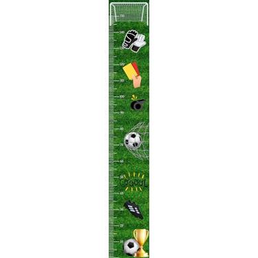 Imagem de Adesivo de Parede Futebol Bola Regua Crescimento Infantil 150x25cm