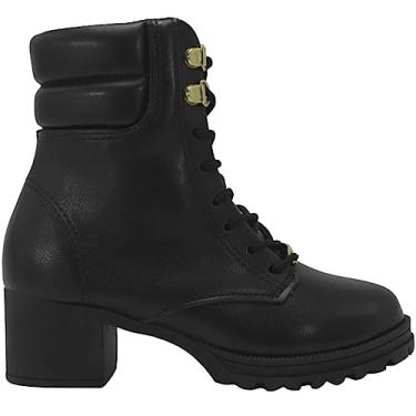 Imagem de Bota Infantil Feminina Coturno Molekinha Saltinho 2178.102 - Preto - 29