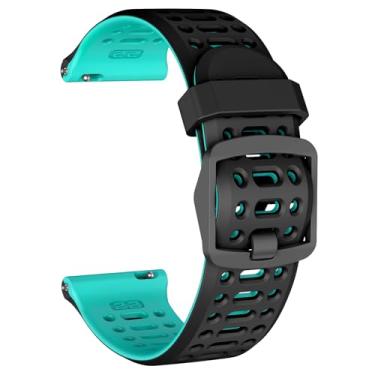 Imagem de MYSNBKN Pulseira de relógio compatível com Coros Pace 3/Apex 2 Pro/Apex Pro/Apex de 46 mm, pulseira esportiva de silicone de liberação rápida de 22 mm, pulseira respirável para mulheres e homens