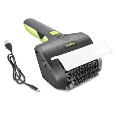 Imagem de Escova de grelha recarregável sem fio PURAMI segura para grelhar presente de resgate sem queda de cerdas, escova de limpeza rotativa de 360°, lítio 8V 700r/min, acessórios de churrasco resistentes