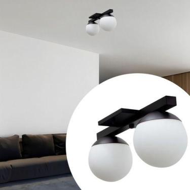 Imagem de Painel Plafon Sobrepor Lustre de teto Luminaria Jabuticaba 2 Globos Vi