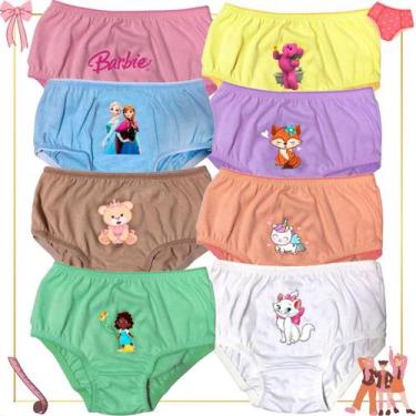 Imagem de Kit 10 Calcinha Infantil  Menina 100 Algodão  - Maramiss Lingerie, P