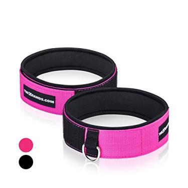 Imagem de The x Bands - Fitness Bands Resistance - Booty Band - Glute Bands - Faixas de agachamento para coxas - Alças de coxa - Faixa de exercícios de coxa - Punhos de perna - Alça de coxa para máquina de cabos, rosa
