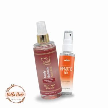 Imagem de Kit cabelo e corpo  perfume capilar hipnotic red  body splash soul red
