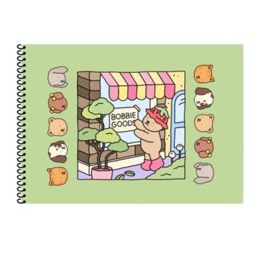 Imagem de Livro para Colorir Bobbie Goods Flexível 50 Folhas Verde - DTUDO PRESE