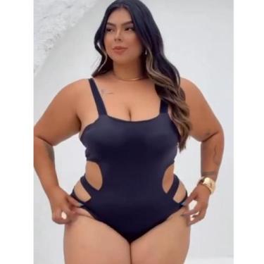 Imagem de Maiô plus size Feminino Engana Mamãe Com Bojo Suplex tamanho G1 veste 