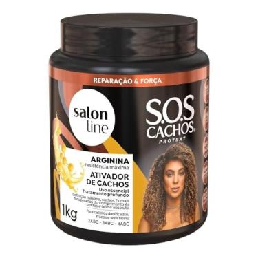 Imagem de Salon Line, Ativador de Cachos, SOS Cachos, Arginina, Reconstrução Profunda - Cabelos Ondulados, Cacheados e Crespos, 1 Kg