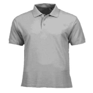 Imagem de Camisa Masculina Gola Polo Plus Size Piquet Poliéster - Genérico, Cinz