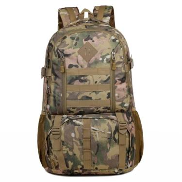 Imagem de Mochila de Caminhada, Pacote de Camuflagem de Resistência à água Com Canais de Fluxo de Ar, Ajuste para Ciclo, Acampamento, Caminhada, Estilo (2)