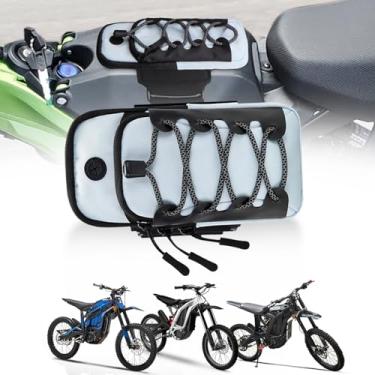 Imagem de URLWALL Bolsa de armazenamento para Sur-ron light bee X/Segway, bolsa de quadro frontal de bicicleta de sujeira bolsa de alça de braço bolsa de capa de bateria para celular, cartão, fone de ouvido, azul