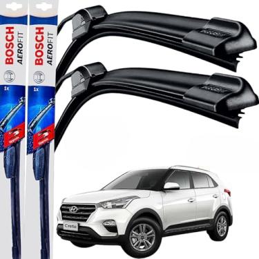Imagem de Par Palheta Limpador Parabrisa Dianteiro Silicone Bosch Paleta Hyundai Creta 2017 á→ 2020