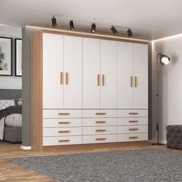 Imagem de Guarda-Roupa Casal Arkansas 6 Portas 12 Gavetas Branco/Demolição - Pnr
