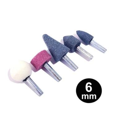 Imagem de Kit 5 Peças Ponta Montada Pedra De 6mm P/ Retifica Furadeira - IDEA-PR