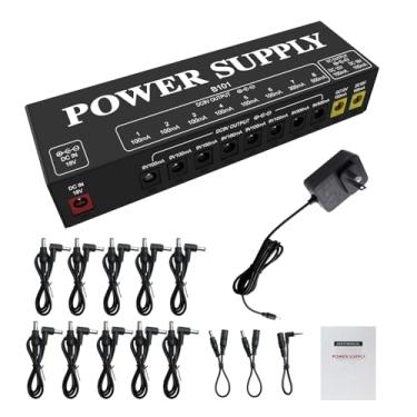 Imagem de BAIRUTONG Fonte de alimentação para pedal de guitarra B101, 10 saídas isoladas, 9V/12V/18V