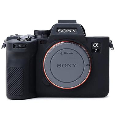 Imagem de Capa para câmera de borracha de silicone segura, profissional, destacável, antiarranhões, à prova de choque, capa protetora completa para câmera Sony Alpha A7 IV, A7 M4, A7IV, A74, A 7IV, A7M4