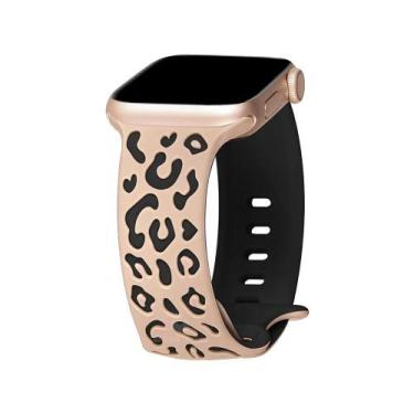 Imagem de Pulseira Silicone Animal Print Onça Compatível com Apple Watch - Baú d