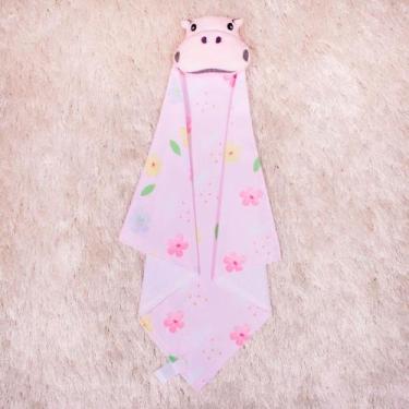 Imagem de Naninha De Bichinhos Para Bebe Hipopótamo - Miguel Baby, Rosa