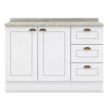 Imagem de Balcao Pia Com Tampo 120 cm C353 Americana Branco Calcare Henn