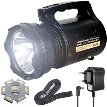 Imagem de Até 2000M, 300W de Potência, Holofote de mão recarregável, Lanterna Tática Farolete Sabre De Luz Potente 2km Led Laser, Impermeável a agua Com 3 Modos, Ao Ar Livre, Emergencia Acampamento Pesca