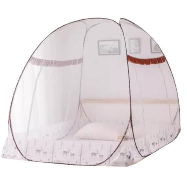 Imagem de Tenda de Mosquiteiro Dobrável de Poliéster com Mosquiteiro Dobrável com Parte Inferior Rede Mosquiteira de Porta Dupla