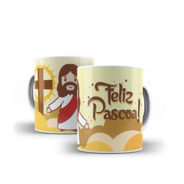 Imagem de Caneca Porcelana Páscoa Jesus Cristo - Villa Caneca