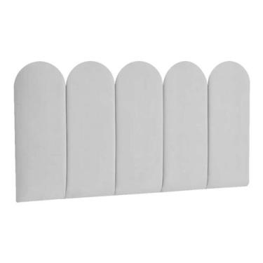 Imagem de Cabeceira Cama Estofada Nuvem Kit 5 peças 60x20 - inove papéis de pare