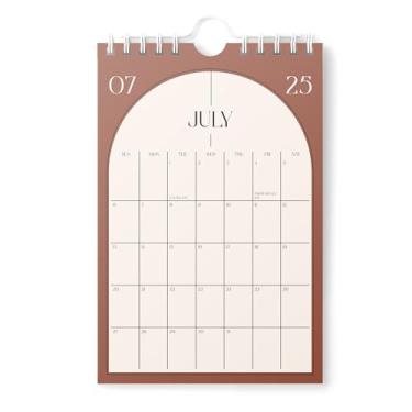 Imagem de Karto Mini calendário de parede 2025-2026 - vertical 15 x 23 cm de julho de 2025 a dezembro de 2026 - pequeno, versátil e fácil de planejar com o calendário mensal de mesa estética - Cor Boho