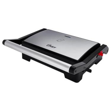 Imagem de Oster Mini Grill Elétrico Oster Inox 2 em 1, OGRL230, 127V