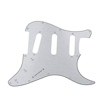 Imagem de Escudo Branco Paisley Sparkle com 3 Camadas com Aberturas SSS para Guitarra Stratocaster - DOLPHIN 7971