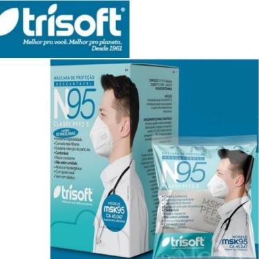 Imagem de Máscaras Respiratórias Descartáveis N95 Classe Pff2 S 50un. - TRISOFT,