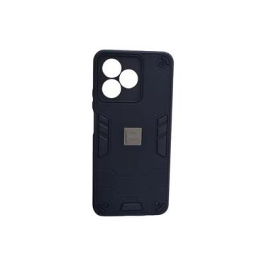 Imagem de Capa Capinha Armadura Resistente Preta Para Realme Note 50 4G Anti Imp