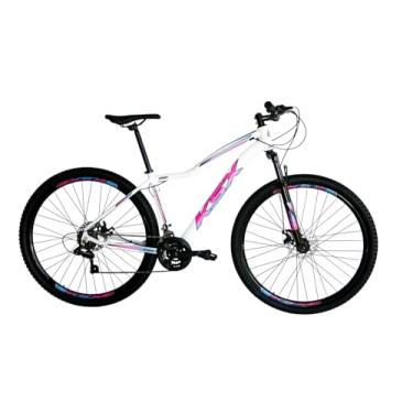 Imagem de BICICLETA BIKE ARO 29 MTB ALUMÍNIO KSX E KSW 21V MARCHAS INDEX CABEAMENTO INTERNO FEMININA (BRANCA (ADS PINK/AZUL), 17)