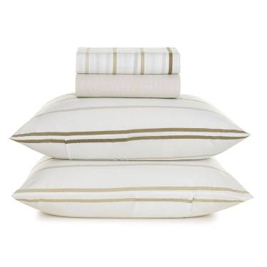 Imagem de Jogo De Lençol Casal 100% Algodão 4 Peças Santiago 160 Fios Karsten