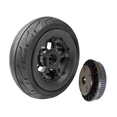 Imagem de Aymzbd Componentes de Absorção de Choque de Cubo de Pneu de Scooter Elétrica Substitua As Peças Adultas de Instalação Simples Roda de Skate de Skate, Roda traseira preta