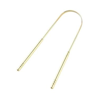 Imagem de Raspador De Língua Em Forma De U De Aço Inoxidável Multicolorido Higie