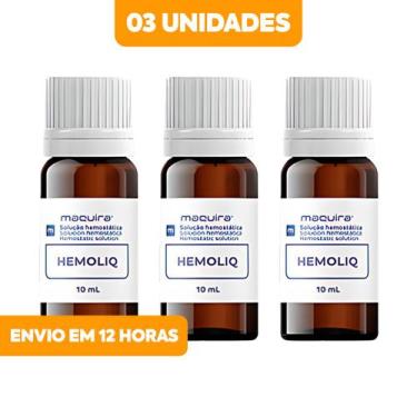 Imagem de Hemoliq 10 Ml Estanca Sangramentos para Manicures - Maquira, 3 Unidade