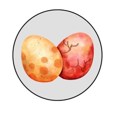 Imagem de Adesivo Decorativo Infantil Dinossauro, Circular, 7,5 cm, Modelos Variados (DN-324, BOPP, 7,5-CM)