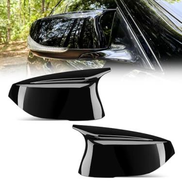 Imagem de ACLONG Tampas pretas brilhantes para espelho retrovisor para Infiniti Q50 2014-2022 Infiniti Q60 2017-2022 lado esquerdo do motorista lado direito do passageiro - 2 peças