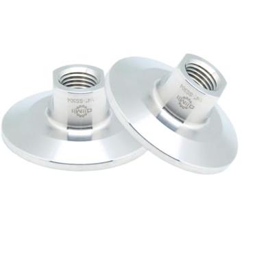 Imagem de QiiMii Encaixe de tubulação roscada fêmea sanitária para braçadeira tripla de 1,5 polegada (virola OD 50,5 mm) Tamanho do cano: 1/10.2 cm NPT) Pacote com 2