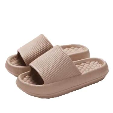 Imagem de Chinela Nuvem Unissex Confortável Mácia Sándalia Ortopedica Antiderrapante Leve (Cáqui, BR, Adulto, Numérico, 37)