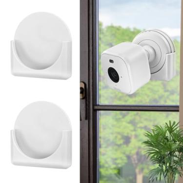 Imagem de REEYEAR Suporte De Parede Para Câmera Interna Blink Mini 2, Suporte De Parede Para Câmera De Janela Adesiva Para Montagem Da Câmera Blink Mini Na Parede/Porta De Vidro, Sem Broca, Sem Parafusos, Branc