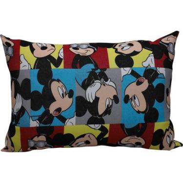 Imagem de Fronha Portallar Malha Disney Estampada Mickey Glasses 48cmx68cm Multi