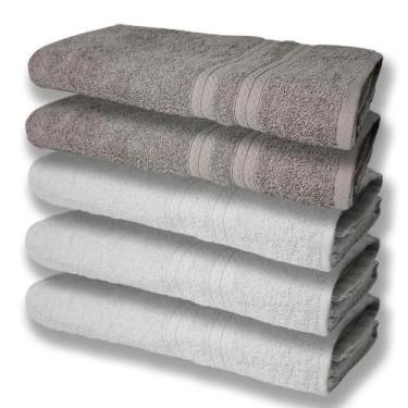 Imagem de 5 Toalhas Super Felpudas Grande E Grossa Algodão 80x150 Itália Soft Be