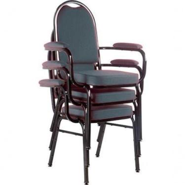 Imagem de Kit Com 3 Cadeiras Para Auditório Linha Hotel Cinza - DESIGN OFFICE MÓ