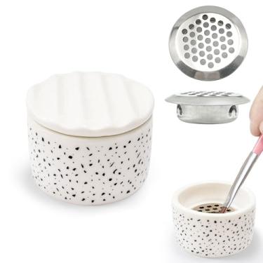 Imagem de Honey Joy Copo Para Lavar Pincéis De Unha, Recipiente Monômero, Dappen Com Tampa, Malha Portátil Fácil Limpeza, Limpador E Suporte Acrílico, Lavadora Artística Lantejoulas Pó Brilhante (Napb072)