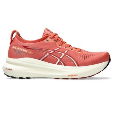 Imagem de ASICS Tênis de corrida feminino Gel-Kayano 31, Vermelho deserto/branco, 34