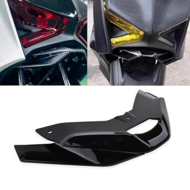 Imagem de Para XMAX300 XMAX 300 XMAX-300 xmax300 xmax 300 2023 2024 Carenagem dianteira da motocicleta Aerodynamic Wing let Lower Cover Protection Guard Wing Kit (preto brilhante)