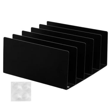 Imagem de Suporte de arquivo para mesa – Classificador vertical de arquivos de metal | Racks de pasta de documentos para papelada, prancheta, gaveta, contas, mesa de faturas, mesa e tablet de classificação de